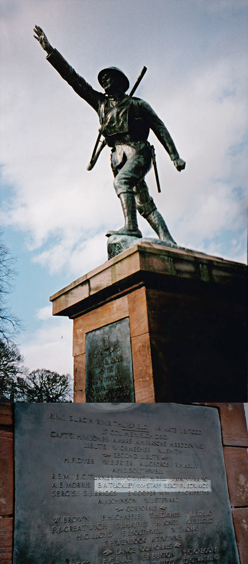 Military Statue featuring Company Sergeant Major Earnest Andrew Tuckley